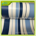 Lona de alta qualidade revestido de PVC Stripe para tenda Turck Covers PVC Tarpaulin